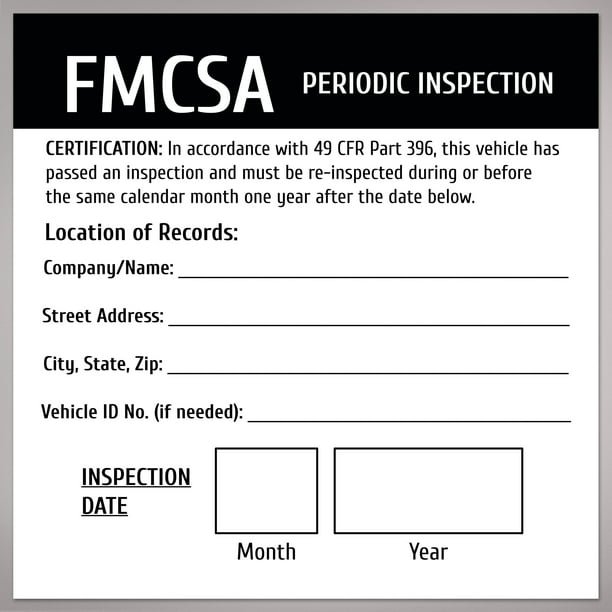 Avery FMCA Periodic Inspection Stickers, Waterproof, UV Resistant