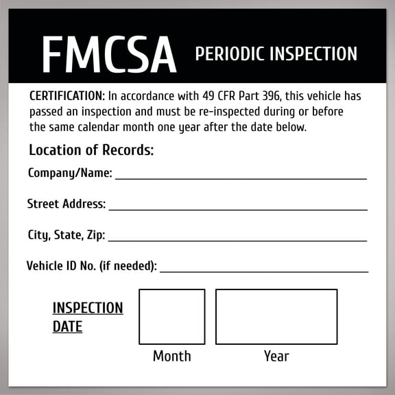 Avery FMCA Periodic Inspection Stickers, 4" x 4", 20 Total