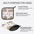 thumbnail image 3 of Yayeee Oven Mitts and Pot Holder Set of 2 Heat Resistant Kitchen Gloves Baking Hot Pad, Brown Nordic Christmas, 3 of 5
