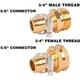 thumbnail image 2 of Hourleey Conector de reparación de manguera de jardín con abrazaderas para manguera de jardín de 3/4" o 5/8", juego de 4, 2 of 6