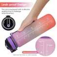 thumbnail image 3 of Hanmir 32oz Motivational Water Bottle with Time Marker with Straw Drinking Water Bottles with Strap Leakproof Tritan Fitness Sports Water bottle for Gym Camping Outdoor（Red&Purple), 3 of 8