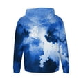 thumbnail image 3 of MELDVDIB Mens Hoodies Fashion Casual Fashion Printed Oversized Hooded Sweatshirts Fall Winter Long Sleeve Pullover Tops with Pocket Blue 2XL, 3 of 6