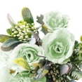 thumbnail image 2 of Billuyoard Rosa de tela de seda decorativa para el hogar y la Oficina, ramo de rosas artificiales realistas para fiesta de boda Flores artificiales verde, 2 of 6