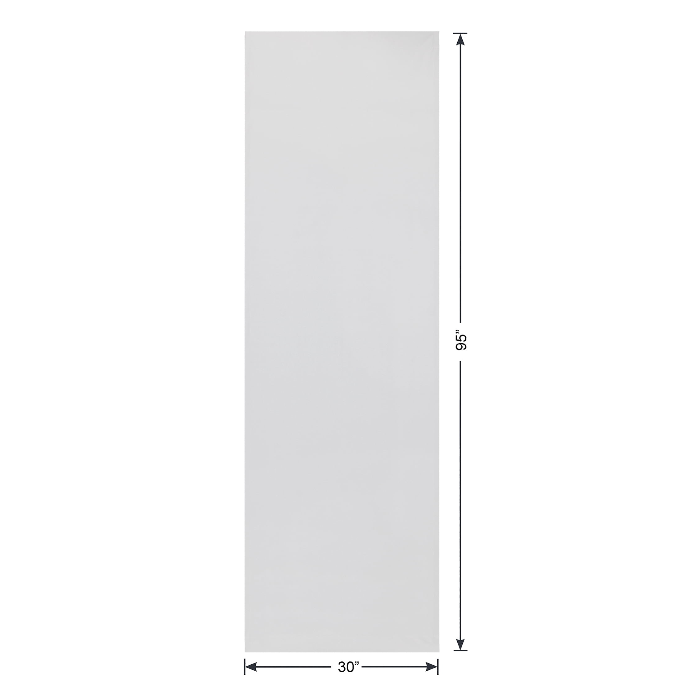 Mainstays 100% Blackout Curtain Panel Pair, White, Rod Pocket with Back Tabs, Set of 2, 30 in x 95 in