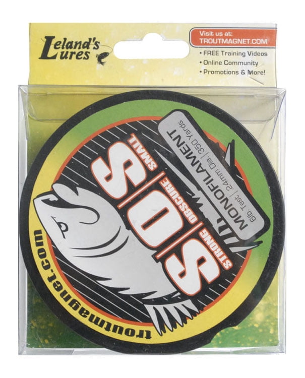 Crappie Magnet 6 Lb 350 Yd Fishing Line by Leland's Trout Lures 2 Spools S.O.S 