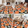 thumbnail image 5 of Thanksgiving Area Rugs 6'x9', Washable Small Throw Rugs for Kitchen Dining room, Fall Orange Pumpkin Black White Plaid Indoor Outdoor Rug Non-Slip Low Pile Carpet Runner Reversible Floor Mats, 5 of 8