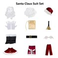 thumbnail image 3 of Disfraz de Papá Noel Yinane XXXL con accesorios de Navidad, 3 of 8