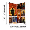 thumbnail image 3 of Halloween Throw Blanket Gifts for Adults Kids, Patchwork Pattern Soft Flannel Blankets for Bed Couch - 50"×60", 3 of 8