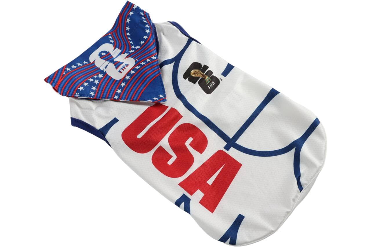 FIFA World Cup 2026 Team USA Pet Soccer Jersey and Bandana for Cats & Dogs, 2 pack, Small