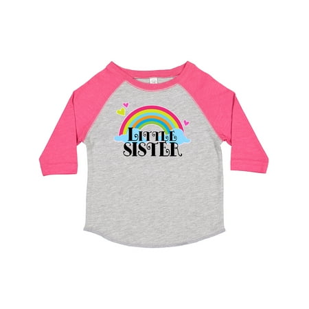 

Inktastic Little Sister Outfit Cute Rainbow Gift Toddler Toddler Girl T-Shirt