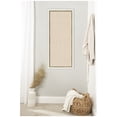 thumbnail image 2 of Kate and Laurel Framed Fabric Pinboard 19 x 43, Neutral Weave Printed Linen Modern Bulletin Board for Use as a Vision Board or Wall Organization, Eva White Gold Narrow Frame, 2 of 8