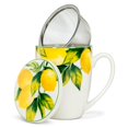 thumbnail image 1 of Abbott Collection AB-27-AMALFI-CVT Mug Couvert de Citronnier et Passoire&44; Blanc & Jaune, 1 of 1