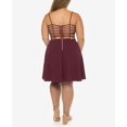 thumbnail image 2 of B Darlin Plus Trendy Strappy-Back Dress (Wine, 18W), 2 of 2