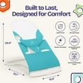 thumbnail image 3 of ComfyBumpy Ergonomic Baby Bouncer Seat - Portable Bouncing Chair with Adjustable Height Positions- Turquoise, 3 of 9