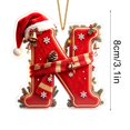 thumbnail image 3 of Yeciiwht Christmas 26 Letters Ornaments – Santa Hat Alphabet Xmas Tree Hanging Decorations, Holiday Party & Home Gift, 3 of 7