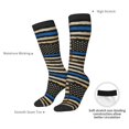 thumbnail image 5 of Women's Knee High Socks Distressed Thin Blue Line Flag Outdoor Casual Tube Socks, 5 of 7