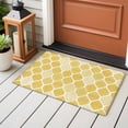 thumbnail image 4 of Yellow Geometric Entryway Rug 2'x3'&nbsp; Non Slip Front Door Mats, Morocco Modern Abstract Plaid Art Entrance Rugs Indoor Outdoor Carpet, Washable Floor Mats Small Area Rug for Bedroom Kitchen, 4 of 8