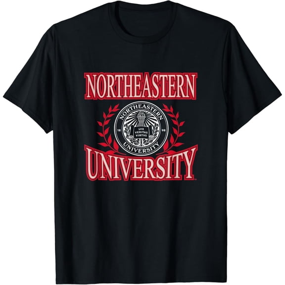 Northeastern Huskies Laurels Logo T-Shirt