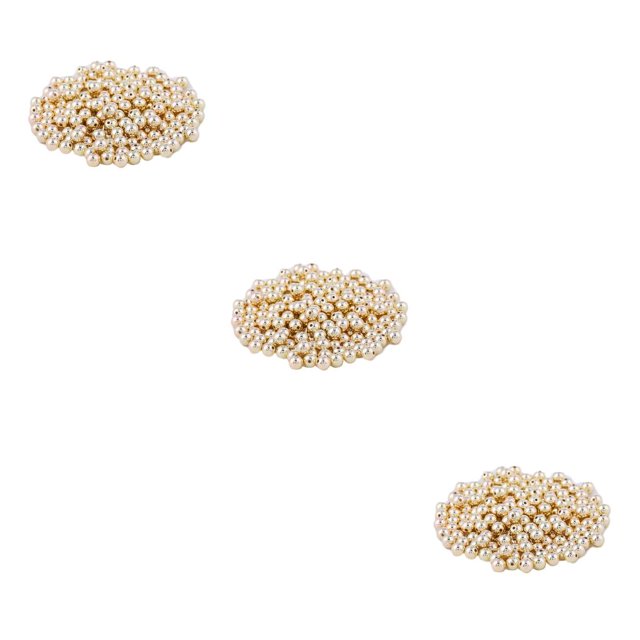 Bearachild 200 piezas cuentas espaciadoras sin costuras 4mm superficie galvanizada pequeños accesorios adornos hechos a mano para collar KC3mm Type1 NO1 Bearachild CBP439288