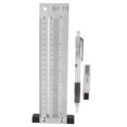 thumbnail image 3 of Marking Ruler, 16 Inches Woodworking Marking Line Ruler, Durable Stainless Steel Ultra  Auto Metal Sheet For Measuring Winding Pipes 8 Inches, 3 of 8