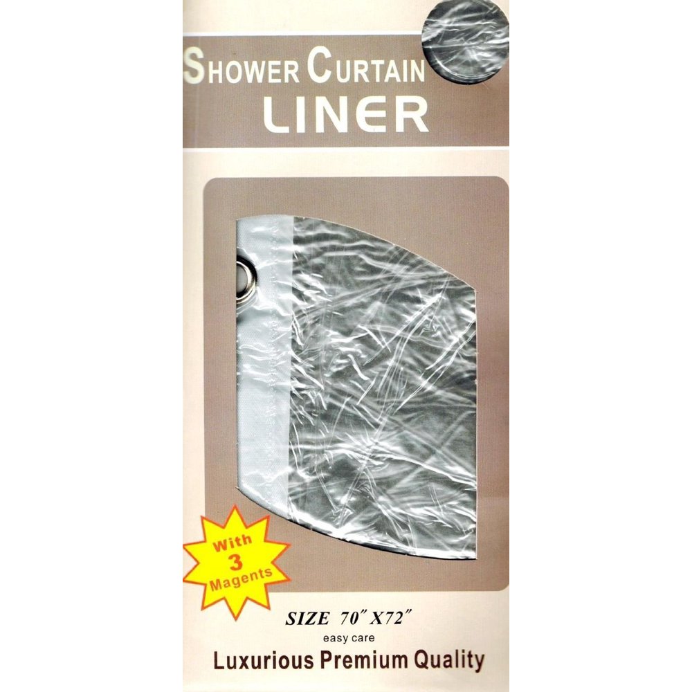 1PC CLEAR SOLID BATHROOM REPELLENT VINYL PLASTIC SHOWER CURTAIN LINER