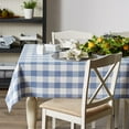 thumbnail image 5 of Buffalo Check Classic Farmhouse Tablecloth 60x104 Stonewash Blue, Waterproof, WrinkleFree, Perfect for Kitchen, Dining, and Outdoor Picnics, 5 of 6