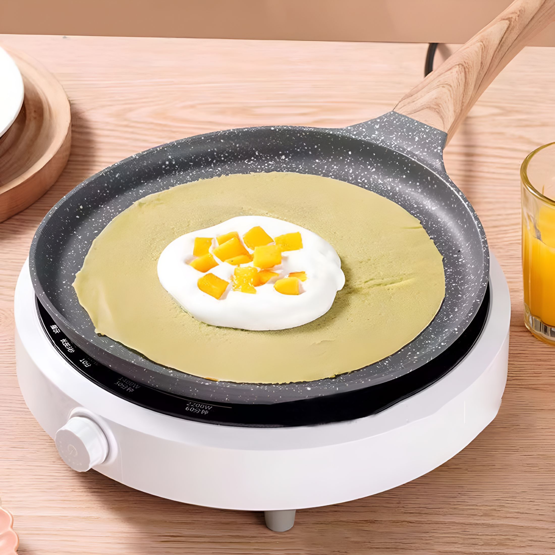 ACDANC 20" Maifan Stone Coated Frying Pan Steak Pan Household Fried Egg Pancake Pan Non Stick Pan,Kitchen Essentials for New Home