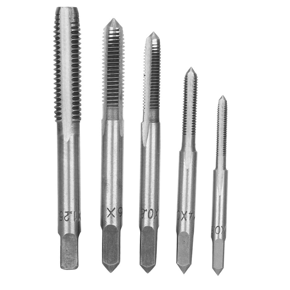 LYUMO 5pcs Manual Screw Thread Tap Tapper Set High Speed Steel Tap Tool