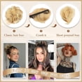 thumbnail image 4 of GHSDFBB SOFEIYAN 2 Pcs Pièce de Cheveux Chignon Décoiffé Ondulé Bouclé Extension Mini Chignon Décoiffé Chouchous Perruque Beigne Synthétique Accessoire Chignon Espace Pièces de Cheveux pour Femmes Filles, Blo Doré/blanchi, 4 of 6