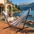 thumbnail image 6 of Fenbeli Double Camping Hammock with Stand 2 Person Portable Hammock Bed with Steel Frame and Carry Bag for Backyard Patio Outdoor Poolside, Yellow, 6 of 8