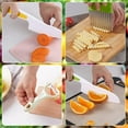 thumbnail image 3 of Kids Kitchen Safe Knife Tools for Real Cooking,Toddler Kitchen Tools Wooden Kitchen Knife Set with Gloves Plastic Wooden Knives, Sandwich Cutters Plastic Kid Safe Knives,8 Pcs Bread Cutter for Kids, 3 of 7