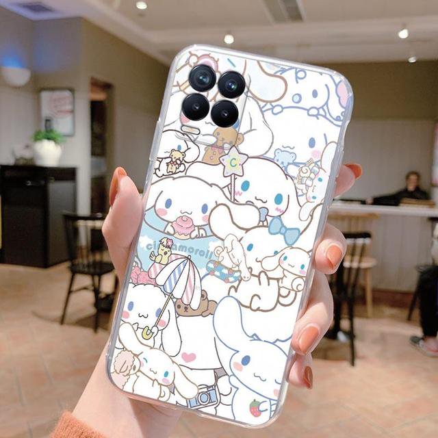 2024 Case For Realme 8 4G Shell 8 5G Bag 8 PRO Cover Cute Cartoon Kuromi Rabbit Sanrio Soft Silicone Transparent Coque For Realme 8 LXY