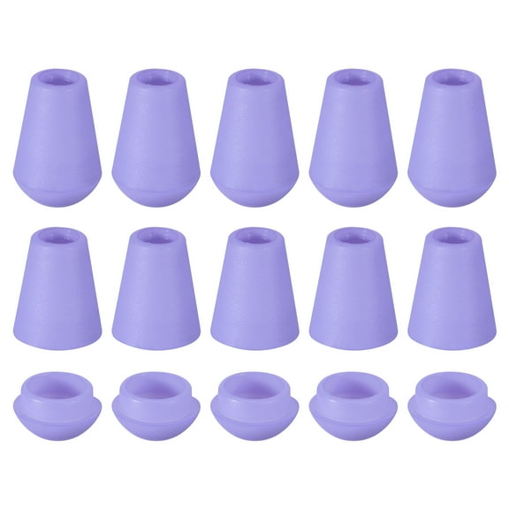 Uxcell 20Pack Plastic Cord Lock Bell End Stopper Cord End Lock Rope Fastener, Purple
