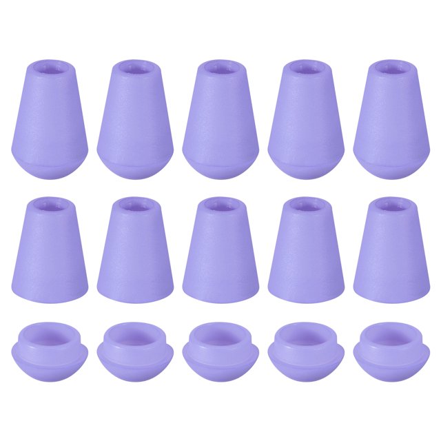Unique Bargains 20Pack Plastic Cord Lock Bell End Stopper Cord End Lock Rope Fastener, Purple