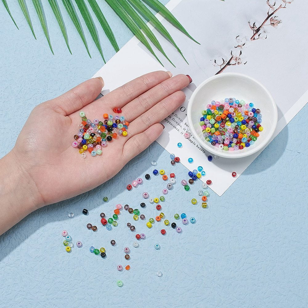 24 colors 8/0 Glass Seed Beads Opaque colors Lustered & Ceylon & Opaque Colours Seed & Frosted colors & colors Rainbow & Colours Lustered & Silver Lined