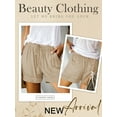 thumbnail image 3 of Nlife Women Drawstring Waist Casual Shorts with Pockets Comfortable Fit, 3 of 4