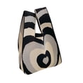 thumbnail image 1 of Bolso de compras de punto,Bolso de hombro de punto Bolso de compras de corazón Bolso de hombro de punto Claridad notable, 1 of 8