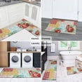 thumbnail image 5 of Pioneer Flower Floral Print Pattern Kitchen Rugs Sets Of 2,Anti Fatigue Kitchen Mat Rugs Non Slip Washable,Decorative Kitchen Floor Mats for Kitchen,Sink,Laundry,17"x30"+17"x47", 5 of 7