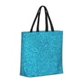 thumbnail image 2 of Naloa Blue Glitter Tote Bag for Women, Foldable Tote Bag With Zipper, Large Shoulder Bag, Top Handle Handbag for Travel, Work, Shopping, 2 of 9