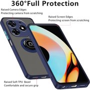 Case for Tecno Spark 10 Pro Case with Stand, Compatible with Magnetic Car Phone Mount, Ultra Slim Tecno Spark 10 Pro Phone Case for Women Men Shockproof Protective Cases Cover (Navy Blue)