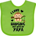 thumbnail image 3 of Inktastic Monkey I Love Hanging out with My Yaya Boys or Girls Baby Bib, 3 of 4