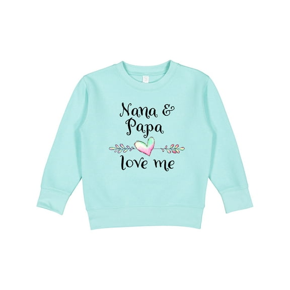 Inktastic Nana and Papa Love Me Heart Grandchild Toddler Sweatshirt