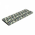 thumbnail image 1 of Leaves Bench Pad, Ornate Polka Dotted Pattern with Monochrome Tropical Spring Foliage Illustration, HR Foam Cushion with Decorative Fabric Cover, 45" x 15" x 2", Multicolor, by Ambesonne, 1 of 3
