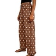 thumbnail image 7 of Wide Leg Jeans for Women High Waisted Ruffle Hem Jeans Lightweight Polka Dot Loose Casual Denim Pants Travel Vacation Outfits, 7 of 7