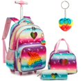 thumbnail image 1 of Mochila enrollable Meetbelify Unicorn para niñas con lonchera, 1 of 6