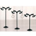 thumbnail image 4 of ziyahi 3x Iron T Bar Earring Necklace Jewelry Display Stand Rack Black-Wave, 4 of 9