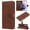 Brown, variant on SaniMore for Samsung Galaxy S23 Case, with RFID Blocking [2 Card Slots] PU Leather Cover with Detachable Hand Strap Flip Kickstand Magnetic Wallet Cover for Samsung S23, Brown