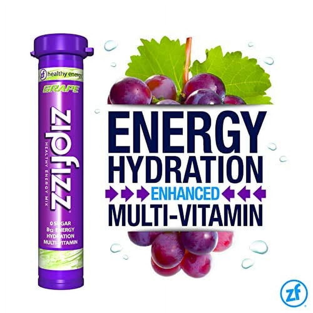 Zipfizz Energy Drink Mix, Grape (30 Count)