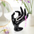 thumbnail image 3 of 1 Pack Hand Form Ring Holder Mannequin Hand Jewelry Organizer Stand Watch Stand Bracelet Ring Support Aesthetic Rack (Black), 3 of 7