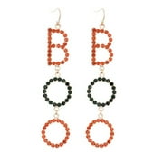 Blue Box Boutique Inc Orange Dark Emerald Crystal "Boo" Halloween Dangle Earrings for Women, Teens